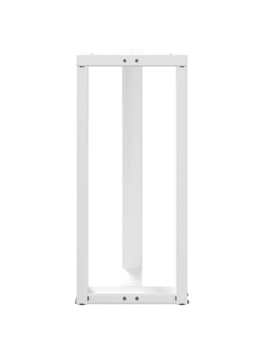 Baaripöydän jalat t-muotoiset 2 kpl valkoinen 50x35x(90-91) cm teräs