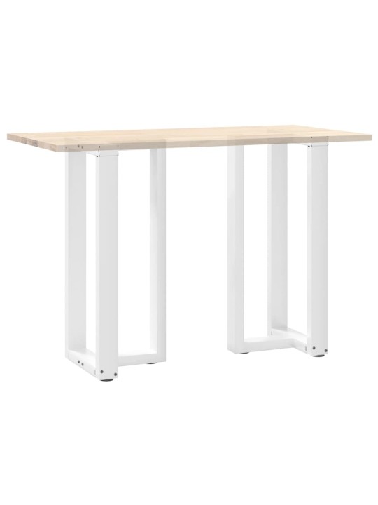 Baaripöydän jalat t-muotoiset 2 kpl valkoinen 50x35x(90-91) cm teräs
