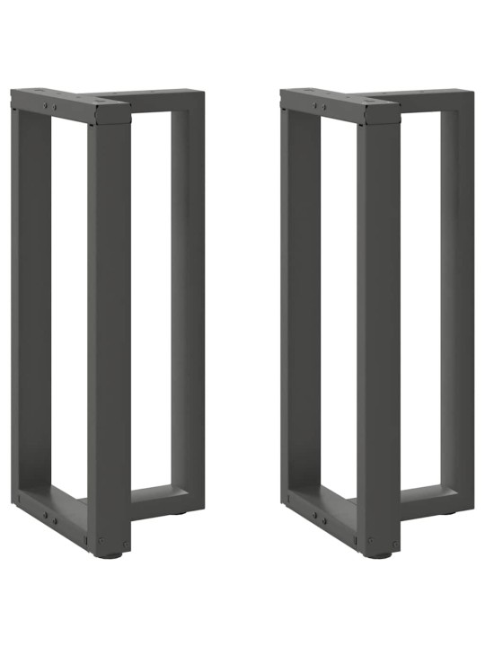 Baaripöydän jalat t-muotoiset 2 kpl antrasiitti 50x35x(90-91) cm teräs