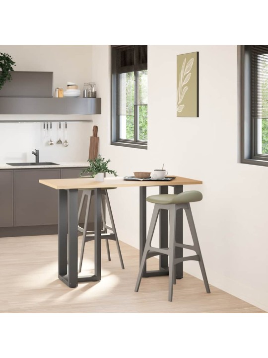 Baaripöydän jalat t-muotoiset 2 kpl antrasiitti 50x35x(90-91) cm teräs