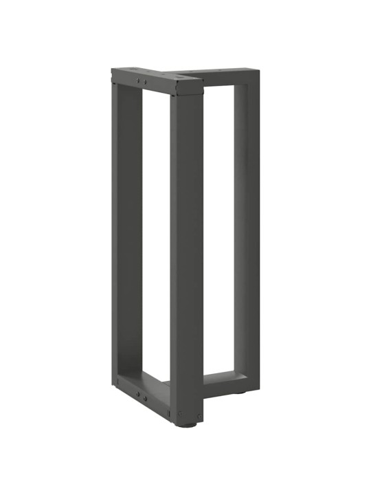 Baaripöydän jalat t-muotoiset 2 kpl antrasiitti 50x35x(90-91) cm teräs