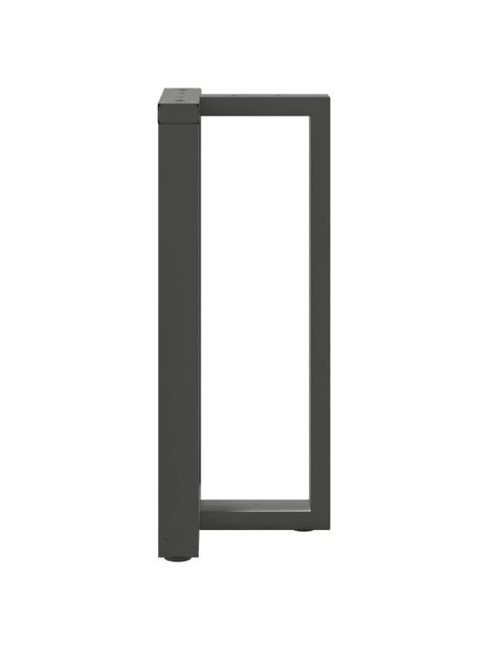 Baaripöydän jalat t-muotoiset 2 kpl antrasiitti 50x35x(90-91) cm teräs