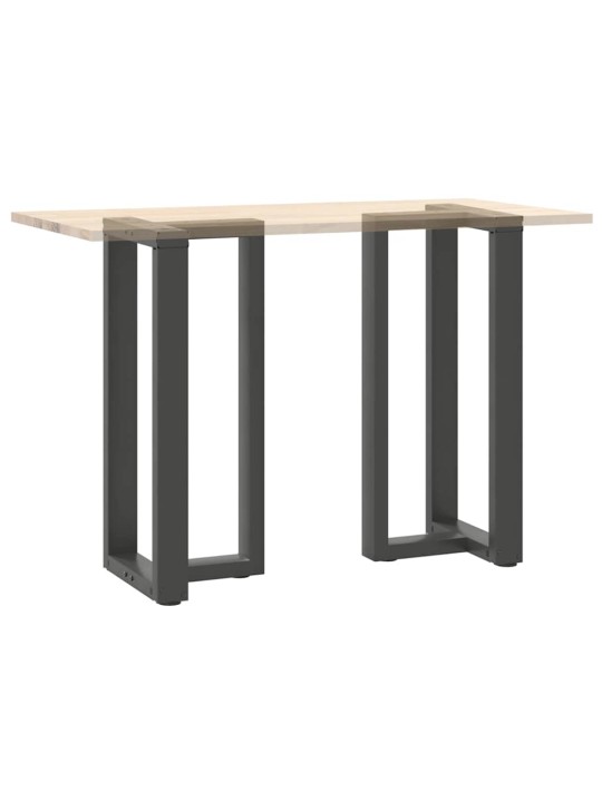 Baaripöydän jalat t-muotoiset 2 kpl antrasiitti 50x35x(90-91) cm teräs