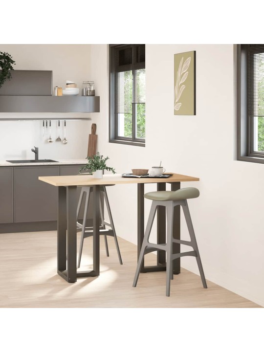 Baaripöydän jalat t-muotoiset 2 kpl musta 50x35x(90-91) cm teräs