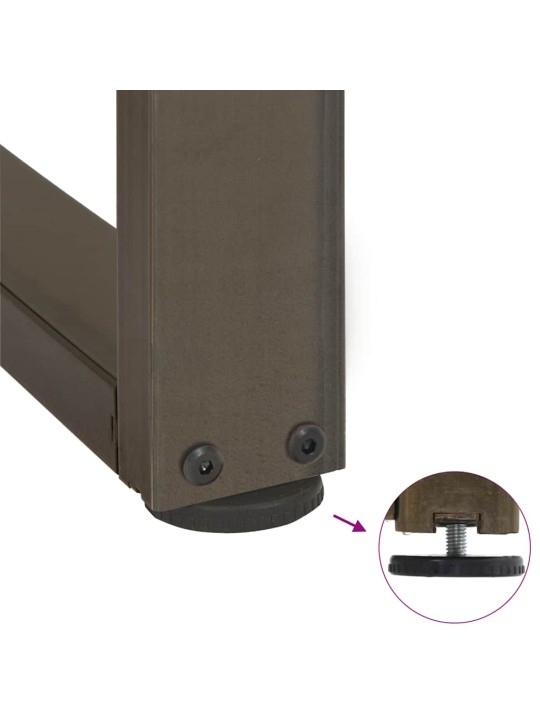 Baaripöydän jalat t-muotoiset 2 kpl musta 50x35x(90-91) cm teräs