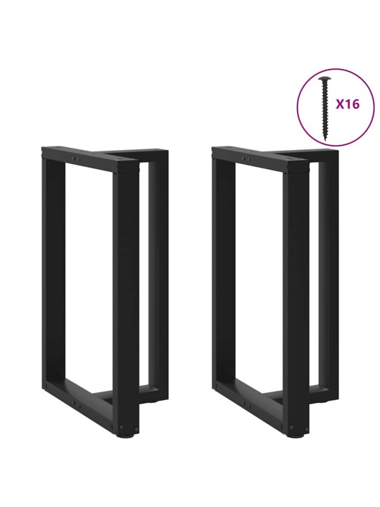 Baaripöydän jalat t-muotoiset 2 kpl musta 60x35x(90-91) cm teräs