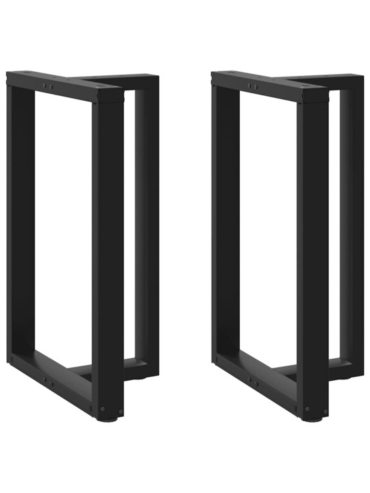 Baaripöydän jalat t-muotoiset 2 kpl musta 60x35x(90-91) cm teräs