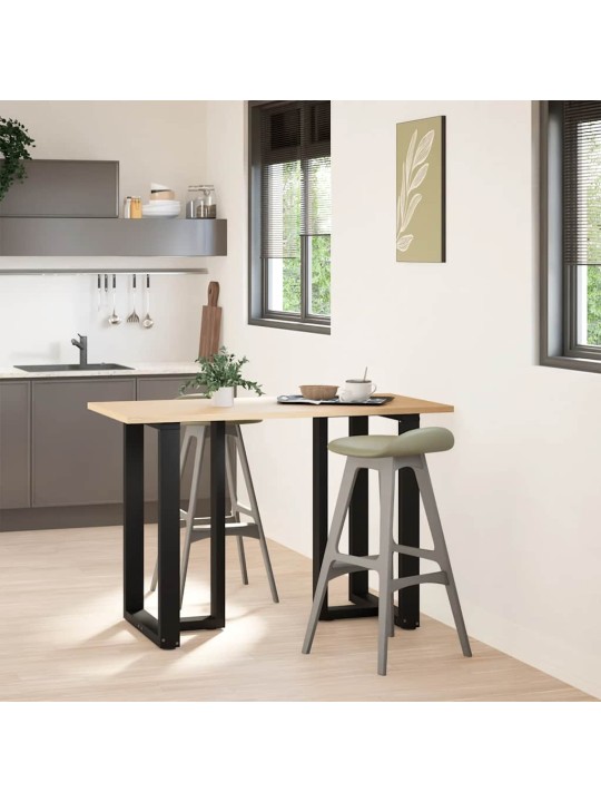 Baaripöydän jalat t-muotoiset 2 kpl musta 60x35x(90-91) cm teräs