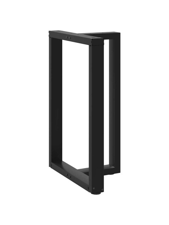 Baaripöydän jalat t-muotoiset 2 kpl musta 60x35x(90-91) cm teräs