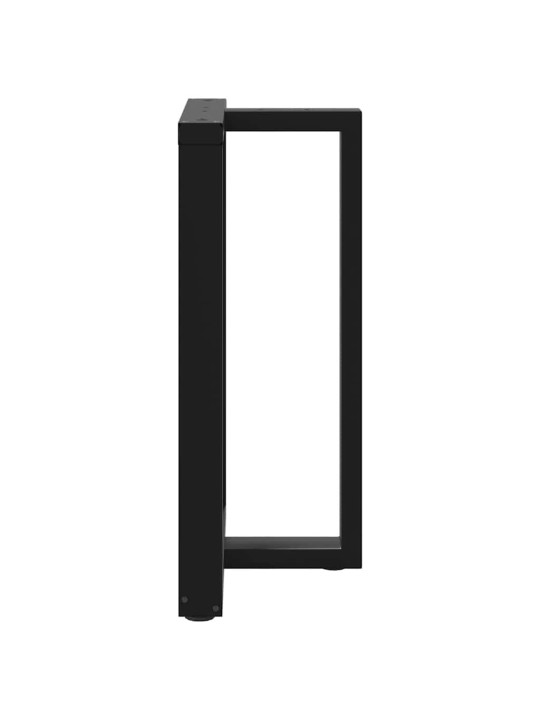 Baaripöydän jalat t-muotoiset 2 kpl musta 60x35x(90-91) cm teräs