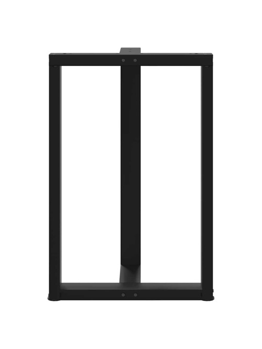 Baaripöydän jalat t-muotoiset 2 kpl musta 60x35x(90-91) cm teräs