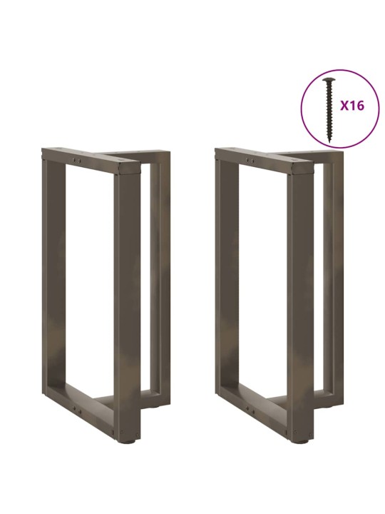 Baaripöydän jalat t-muotoiset 2 kpl musta 60x35x(90-91) cm teräs