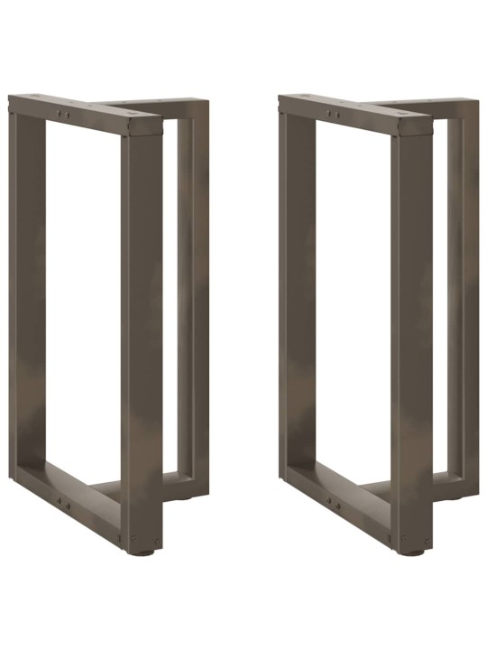 Baaripöydän jalat t-muotoiset 2 kpl musta 60x35x(90-91) cm teräs