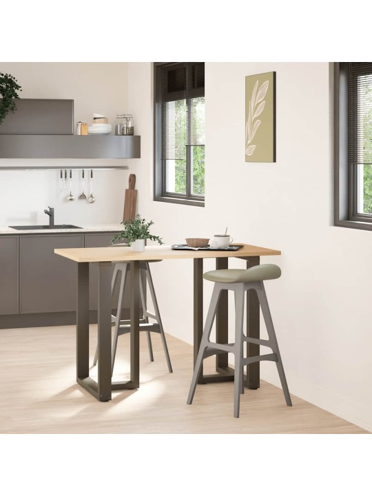 Baaripöydän jalat t-muotoiset 2 kpl musta 60x35x(90-91) cm teräs