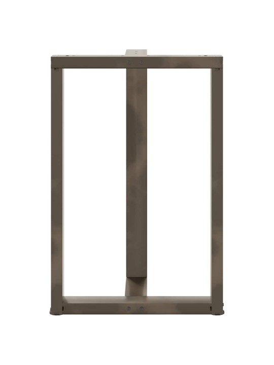 Baaripöydän jalat t-muotoiset 2 kpl musta 60x35x(90-91) cm teräs