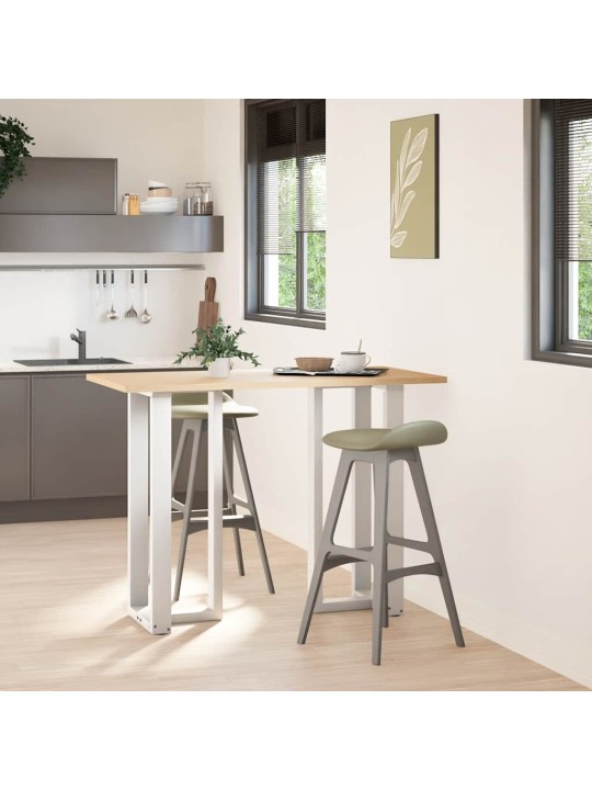 Baaripöydän jalat t-muotoiset 2 kpl valkoinen 40x35x(100-101) cm teräs