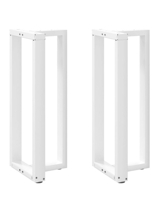Baaripöydän jalat t-muotoiset 2 kpl valkoinen 50x35x(100-101) cm teräs