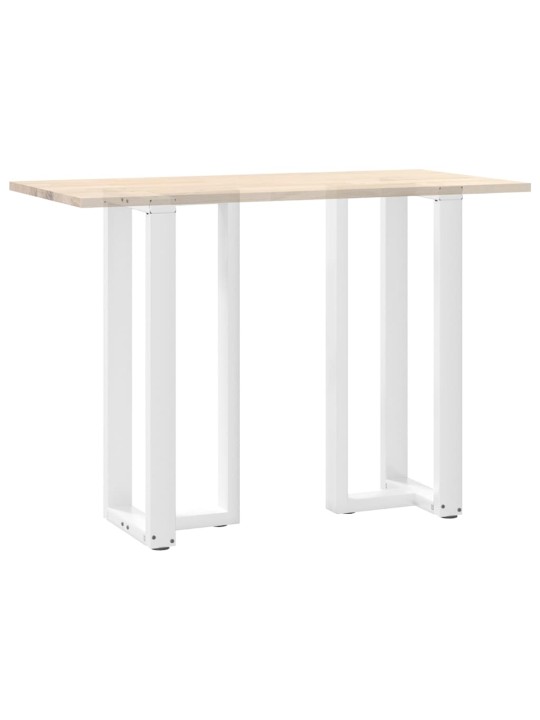 Baaripöydän jalat t-muotoiset 2 kpl valkoinen 50x35x(100-101) cm teräs