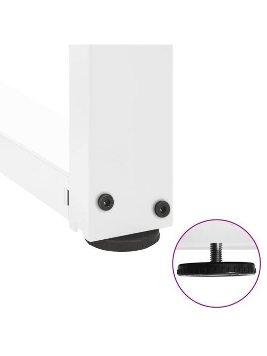 Baaripöydän jalat t-muotoiset 2 kpl valkoinen 50x35x(100-101) cm teräs