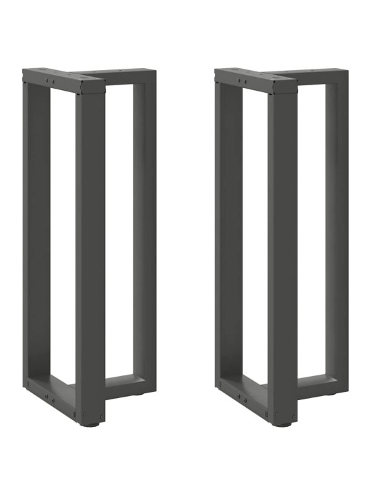 Baaripöydän jalat t-muotoiset 2 kpl antrasiitti 50x35x(100-101) cm teräs