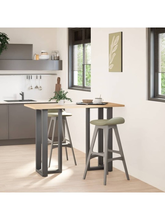 Baaripöydän jalat t-muotoiset 2 kpl antrasiitti 50x35x(100-101) cm teräs