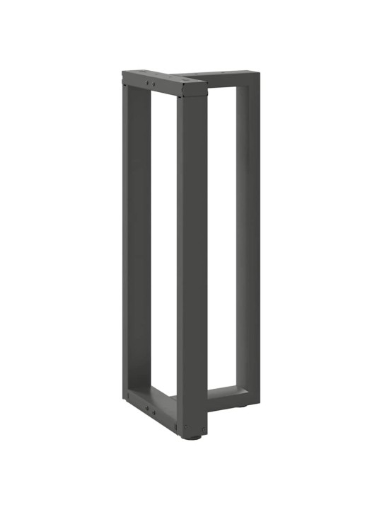 Baaripöydän jalat t-muotoiset 2 kpl antrasiitti 50x35x(100-101) cm teräs