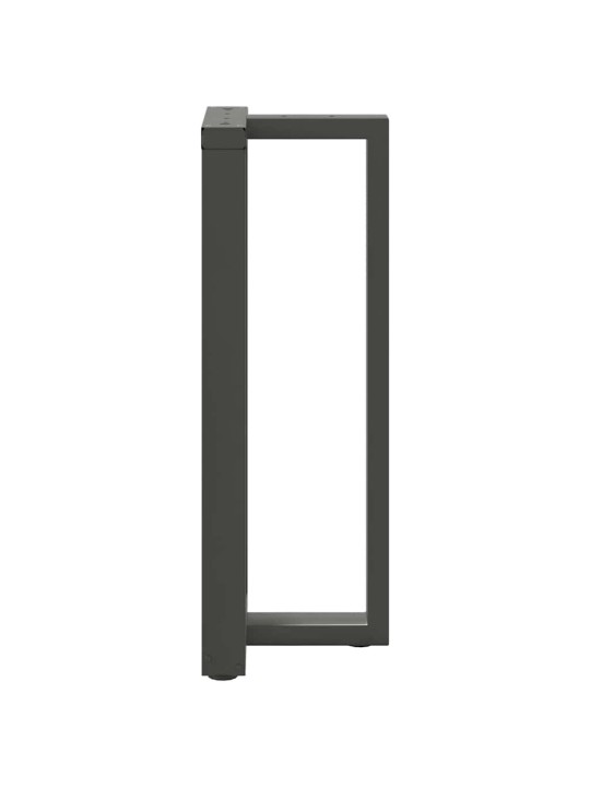 Baaripöydän jalat t-muotoiset 2 kpl antrasiitti 50x35x(100-101) cm teräs