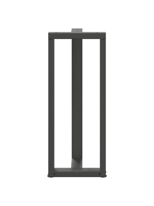 Baaripöydän jalat t-muotoiset 2 kpl antrasiitti 50x35x(100-101) cm teräs