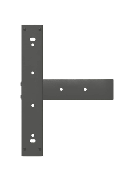 Baaripöydän jalat t-muotoiset 2 kpl antrasiitti 50x35x(100-101) cm teräs