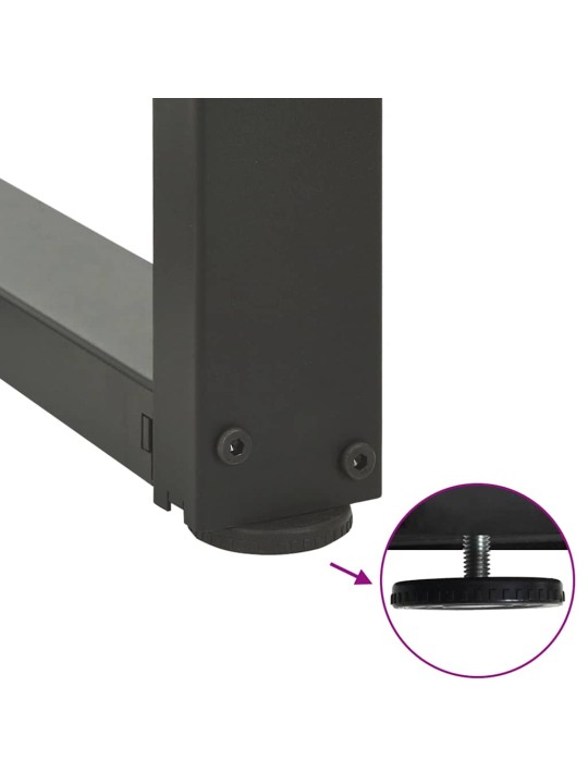 Baaripöydän jalat t-muotoiset 2 kpl antrasiitti 50x35x(100-101) cm teräs