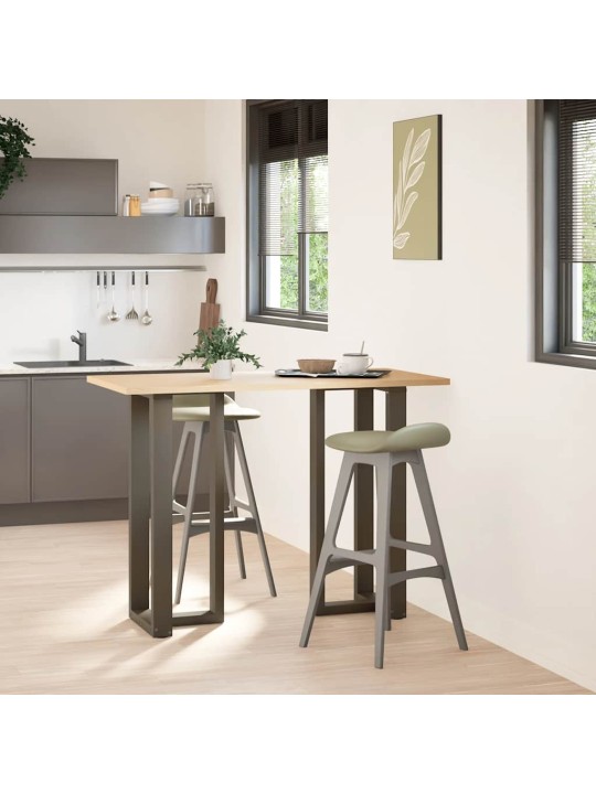 Baaripöydän jalat t-muotoiset 2 kpl musta 50x35x(100-101) cm teräs