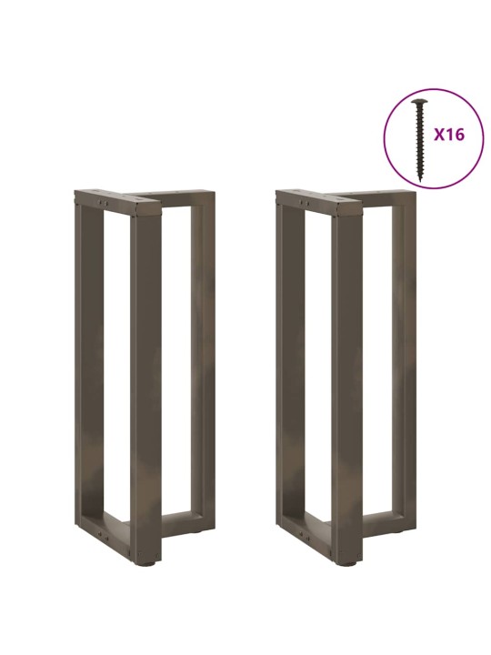 Baaripöydän jalat t-muotoiset 2 kpl musta 50x35x(100-101) cm teräs