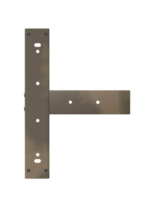 Baaripöydän jalat t-muotoiset 2 kpl musta 50x35x(100-101) cm teräs