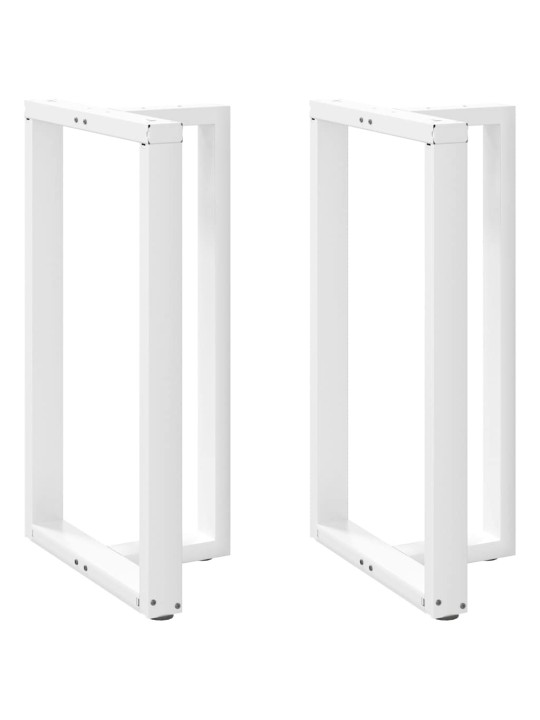 Baaripöydän jalat t-muotoiset 2 kpl valkoinen 60x35x(100-101) cm teräs