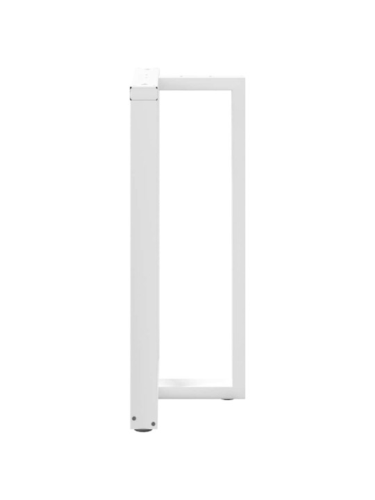 Baaripöydän jalat t-muotoiset 2 kpl valkoinen 60x35x(100-101) cm teräs