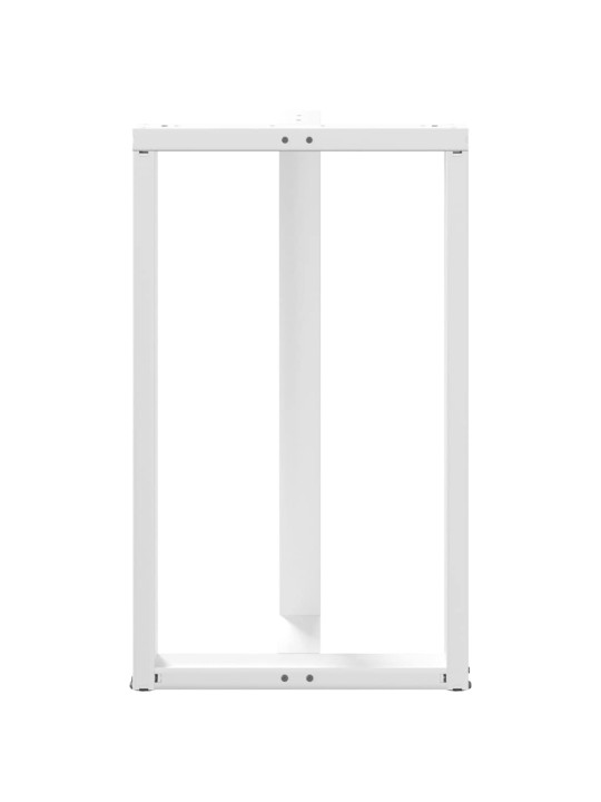 Baaripöydän jalat t-muotoiset 2 kpl valkoinen 60x35x(100-101) cm teräs