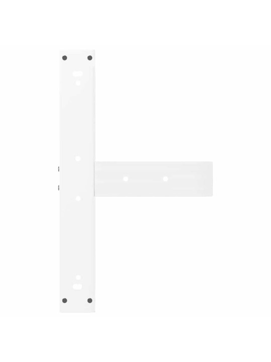 Baaripöydän jalat t-muotoiset 2 kpl valkoinen 60x35x(100-101) cm teräs