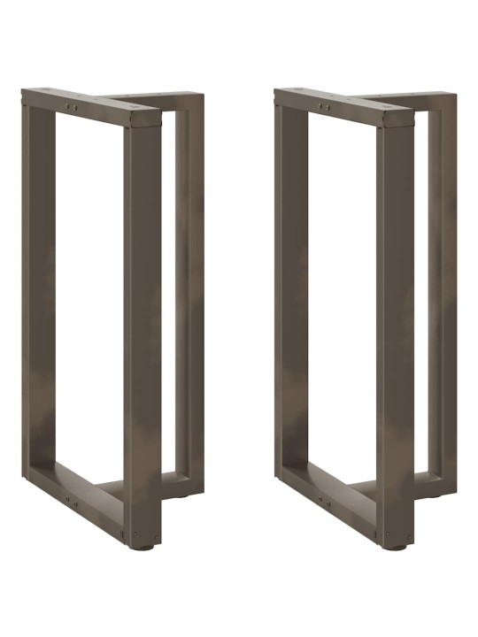 Baaripöydän jalat t-muotoiset 2 kpl musta 60x35x(100-101) cm teräs
