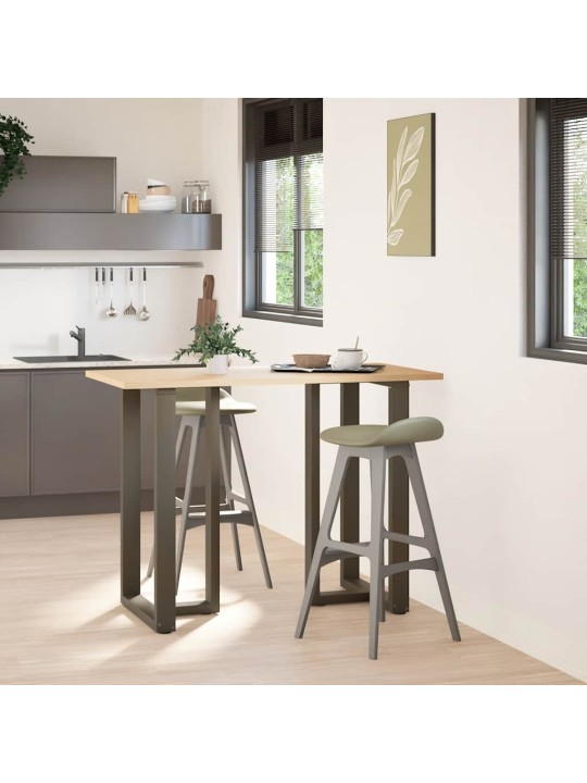 Baaripöydän jalat t-muotoiset 2 kpl musta 60x35x(100-101) cm teräs