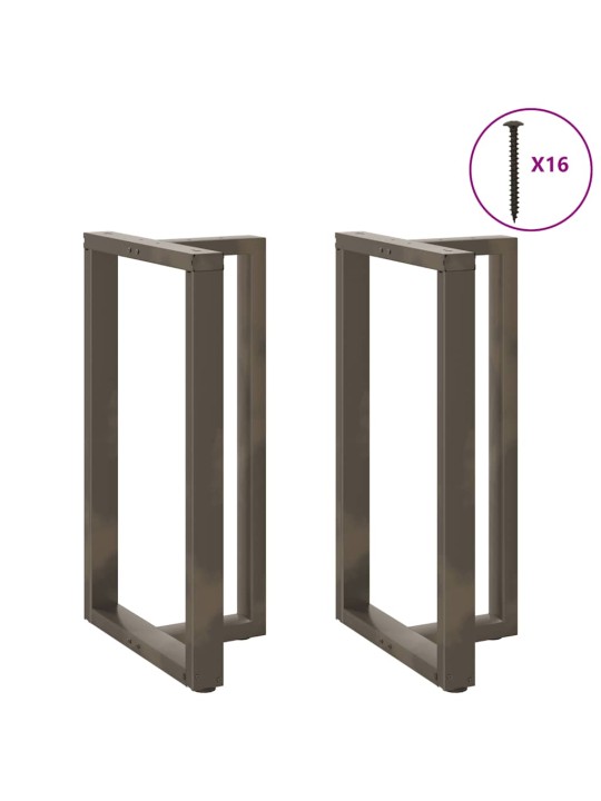 Baaripöydän jalat t-muotoiset 2 kpl musta 60x35x(100-101) cm teräs
