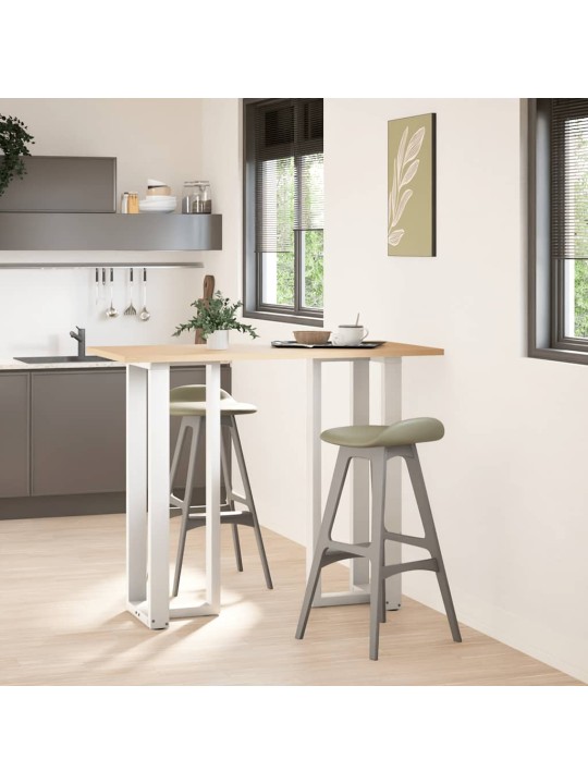 Baaripöydän jalat t-muotoiset 2 kpl valkoinen 40x35x(110-111) cm teräs