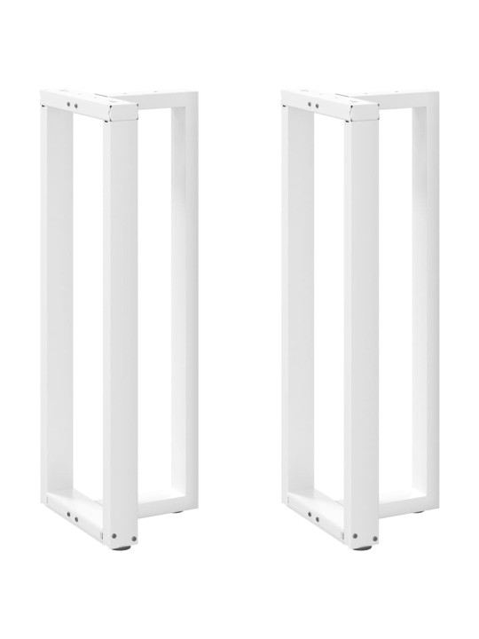 Baaripöydän jalat t-muotoiset 2 kpl valkoinen 50x35x(110-111) cm teräs