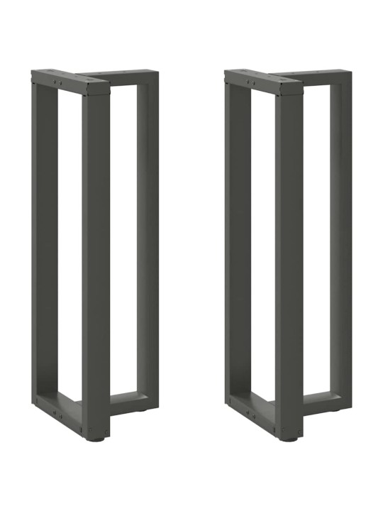 Baaripöydän jalat t-muotoiset 2 kpl antrasiitti 50x35x(110-111) cm teräs