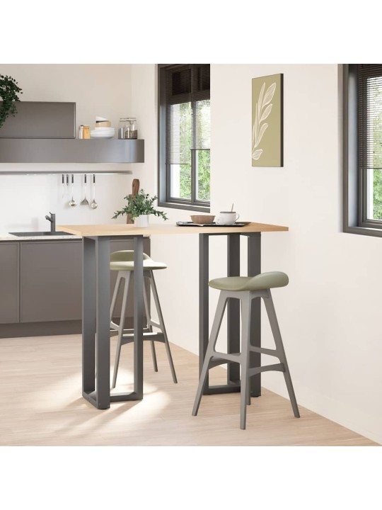 Baaripöydän jalat t-muotoiset 2 kpl antrasiitti 50x35x(110-111) cm teräs