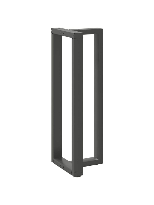Baaripöydän jalat t-muotoiset 2 kpl antrasiitti 50x35x(110-111) cm teräs