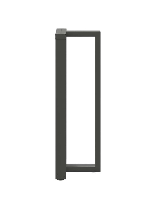Baaripöydän jalat t-muotoiset 2 kpl antrasiitti 50x35x(110-111) cm teräs