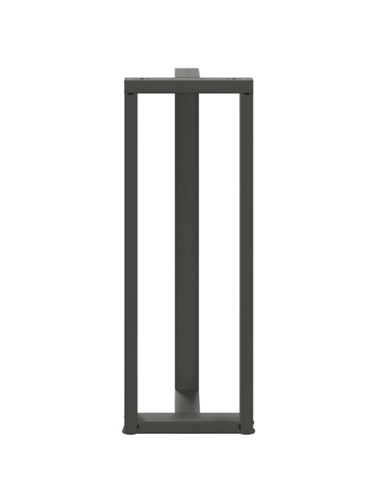 Baaripöydän jalat t-muotoiset 2 kpl antrasiitti 50x35x(110-111) cm teräs