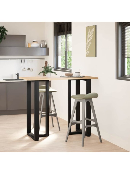 Baaripöydän jalat t-muotoiset 2 kpl musta 60x35x(110-111) cm teräs