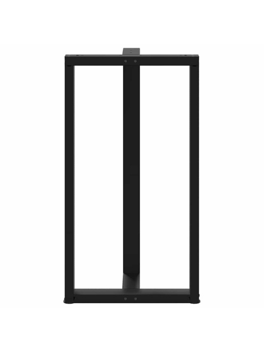 Baaripöydän jalat t-muotoiset 2 kpl musta 60x35x(110-111) cm teräs