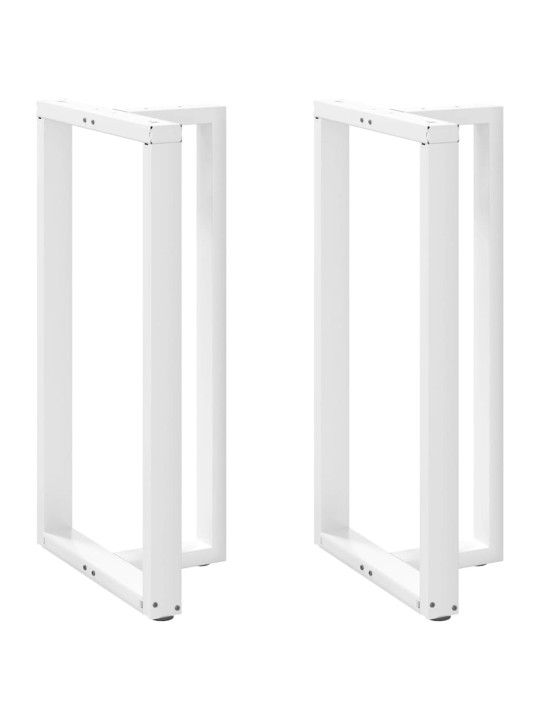 Baaripöydän jalat t-muotoiset 2 kpl valkoinen 60x35x(110-111) cm teräs